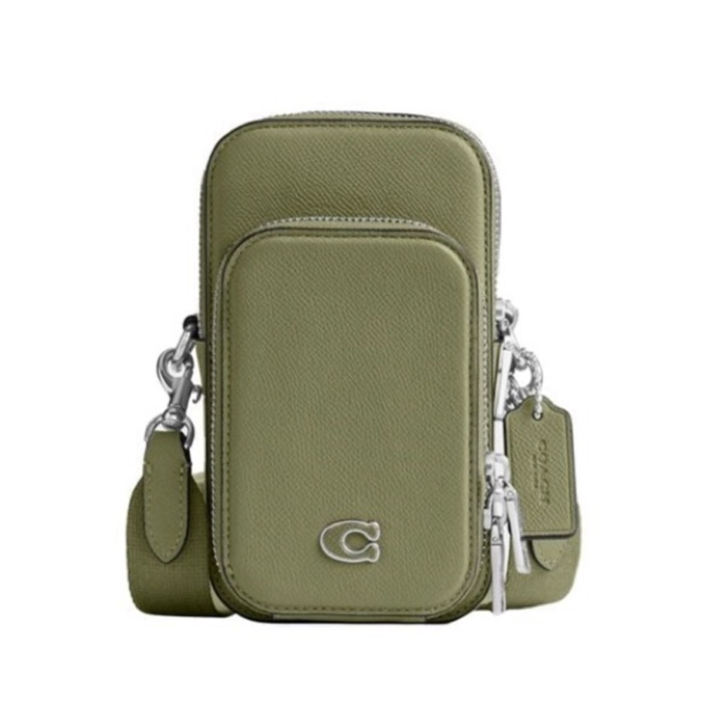 Coach Olive Green Crossbody Phone Bag